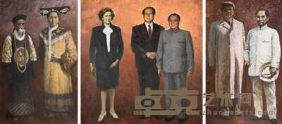 李泽浩 百年沧桑(三联组画) 180×120cm×2;180×180cm